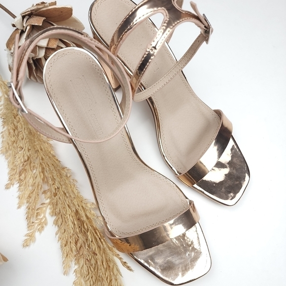 ASOS Gold Strappy Sandal Heels UK 4.5 US 6.5m - Picture 9 of 11